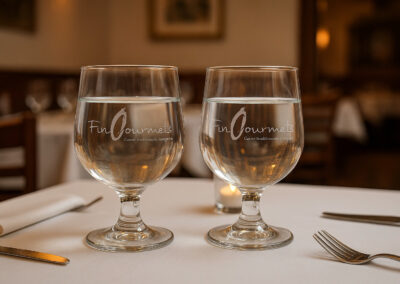 Personnalisation de verre pour le restaurant « Le fin Gourmet »