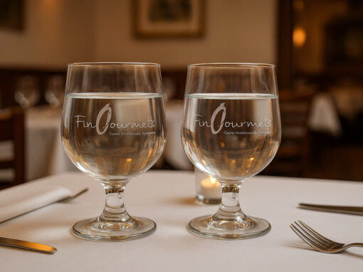 Personnalisation de verre pour le restaurant « Le fin Gourmet »